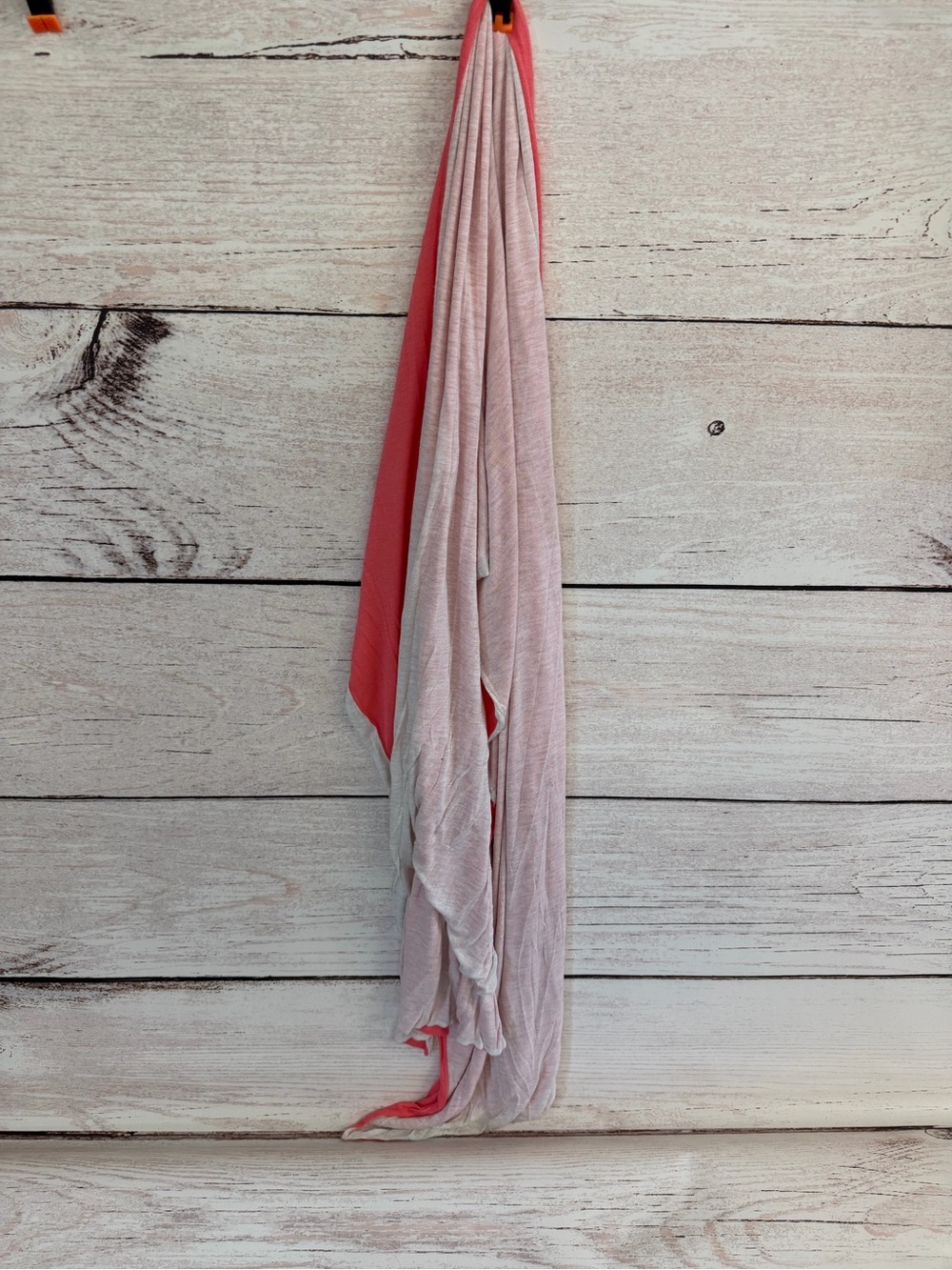 Old Navy Two-Tone Cream and Coral Wrap Scarf